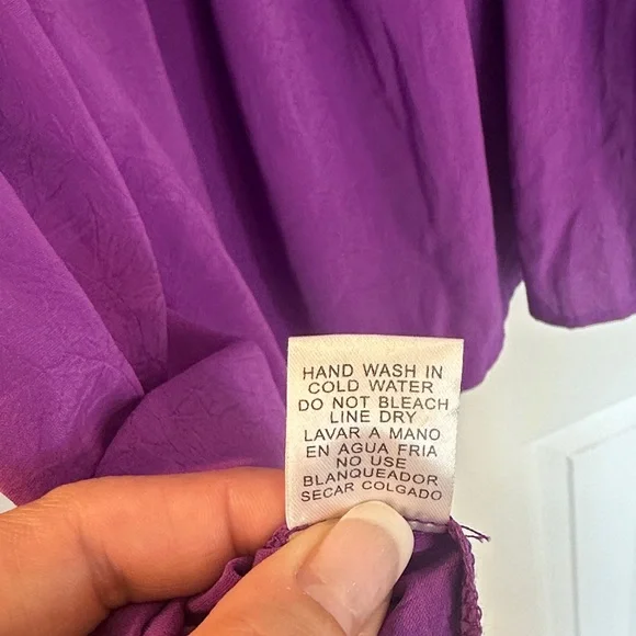 Entro Purple Ruffle Blouse1XL - Picture 6 of 6